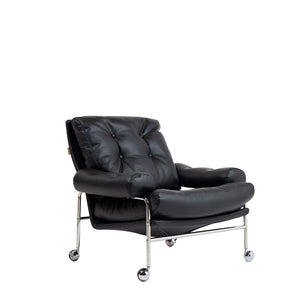 BEACON Alula Lounge Chair PS-A178 with modern design, featuring a comfortable cushioned seat and sleek wooden legs.