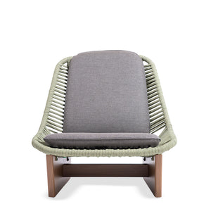 Beacon Clogs lounge armchair with seat and back cushions, featuring modern design and plush upholstery.