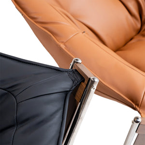 Black Cocoon Lounge Chair by BEACON, modern lounge chair with a cozy, rounded design perfect for relaxing spaces.