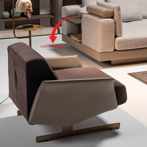 HOMAGE KOLTUK Edessa armchair with plush fabric upholstery and modern design, featuring a comfortable backrest and armrests.