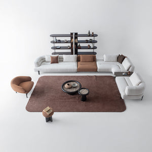 HOMAGE KOLTUK Freda armchair with plush upholstery and wooden legs, modern design perfect for living room seating.