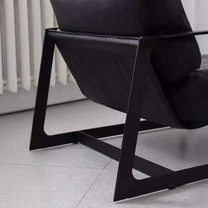 Black Lille Lounge Chair LC008 by BEACON, showcasing a modern, comfortable lounge chair with sleek design and plush upholstery.