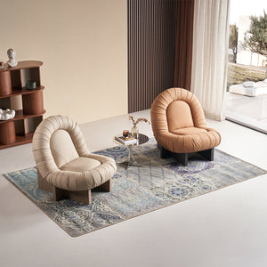 Beige BEACON Lounge Chair LC092 with cushioned seat and modern design, perfect for living room or lounge space.