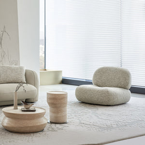 BEACON Monarch Armchair AMCJ-DY6019 with plush fabric upholstery and wooden legs, modern design for living room comfort.