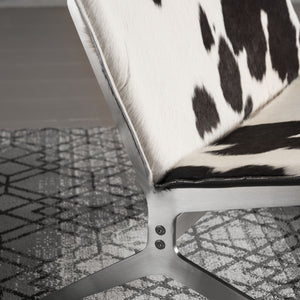 Mustang Cowhide Lounge Chair LC060 - Lounge Chairs - ebarza Furniture UAE | Shop Modern Furniture in Abu Dhabi & Dubai - مفروشات ايبازرا في الامارات | تسوق اثاث عصري وديكورات مميزة في دبي وابوظبي