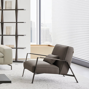 BEACON Nexus Lounge Chair AMF-DY218, modern armchair with plush cushioning and sleek design, perfect for living rooms.