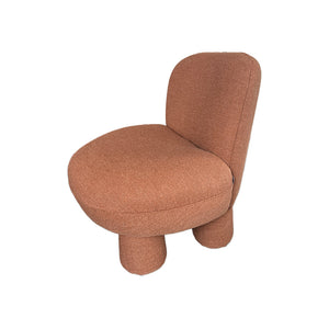 Beige Pebble Lounge Chair MZ7639 by BEACON featuring a modern, rounded design with cushioned seating and wooden legs.