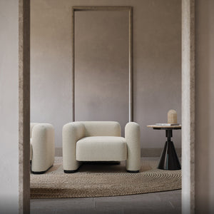 BEACON Soren lounge armchair PZ-011-L with plush upholstery and modern design, perfect for relaxing living room seating.