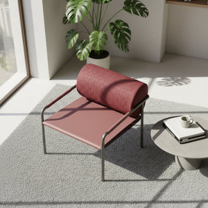 BEACON armchair PS-A149 with plush fabric upholstery, modern design, and cushioned seat for comfortable lounging.