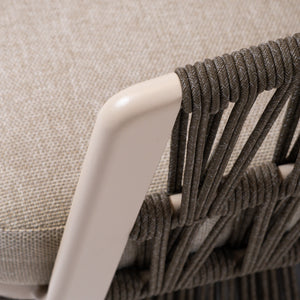 BEACON Marrakech swivel lounge armchair with seat and back cushions, modern design, ideal for stylish living spaces.