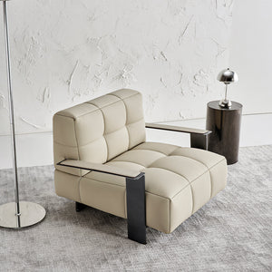 Seraphina Leisure Chair LC090 by BEACON, modern lounge chair with a cushioned seat and sleek design for contemporary living spaces.
