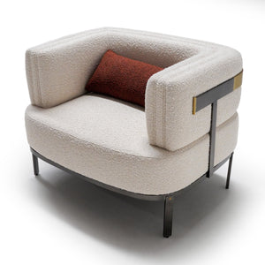 BEACON Teddy Armchair BS162-1, plush upholstered armchair with soft teddy fabric and modern design, shown from front angle.