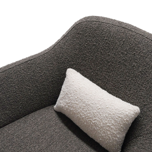 BEACON Teddy Lounge Chair BC679-1 in soft fabric with plush, rounded design and wooden legs, ideal for modern living spaces.