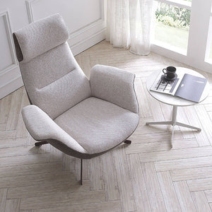 BEACON Venezia Swivel Lounge Chair LC015 with modern design, cushioned seat, and curved backrest in a stylish living room setting.
