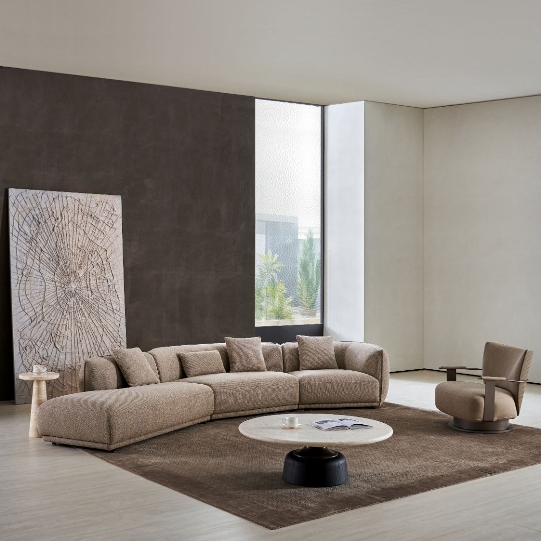 BEACON Sway Lounge Chair AMBO-DY80281 with cushioned armrests and sleek modern design, perfect for relaxing living spaces.