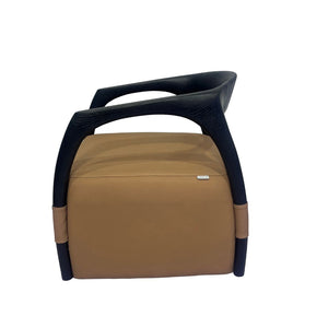 BEACON Dune Armchair PS-A221 with plush fabric upholstery and modern design, shown from a front angle.