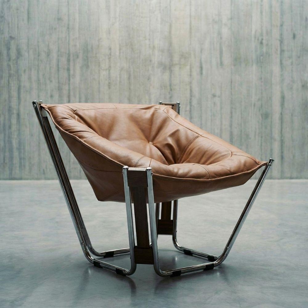 Brown Cocoon Lounge Chair by BEACON, stylish and comfortable seating with a cozy, rounded design perfect for modern living spaces.