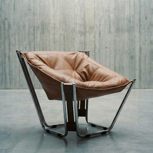 Brown Cocoon Lounge Chair by BEACON, stylish and comfortable seating with a cozy, rounded design perfect for modern living spaces.