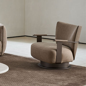 BEACON Sway Lounge Chair AMBO-DY80281 armchair with modern design, featuring upholstered seat and wooden legs.