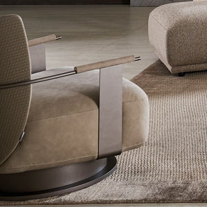 BEACON Sway Lounge Chair AMBO-DY80281 armchair with modern design and plush upholstery, shown from a side angle.