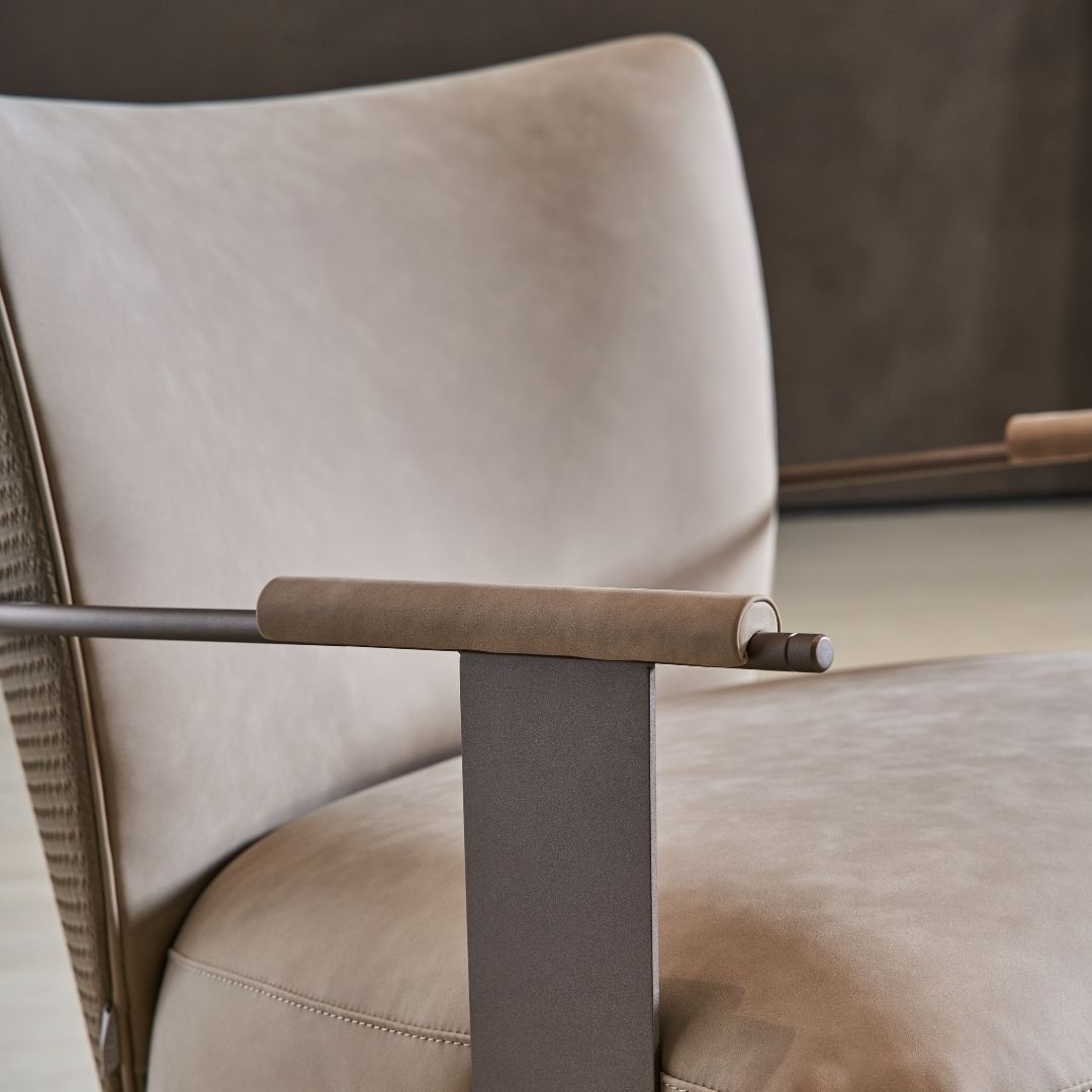 Modern BEACON Sway Lounge Chair AMBO-DY80281 with sleek armchair design and plush upholstery for comfortable seating.