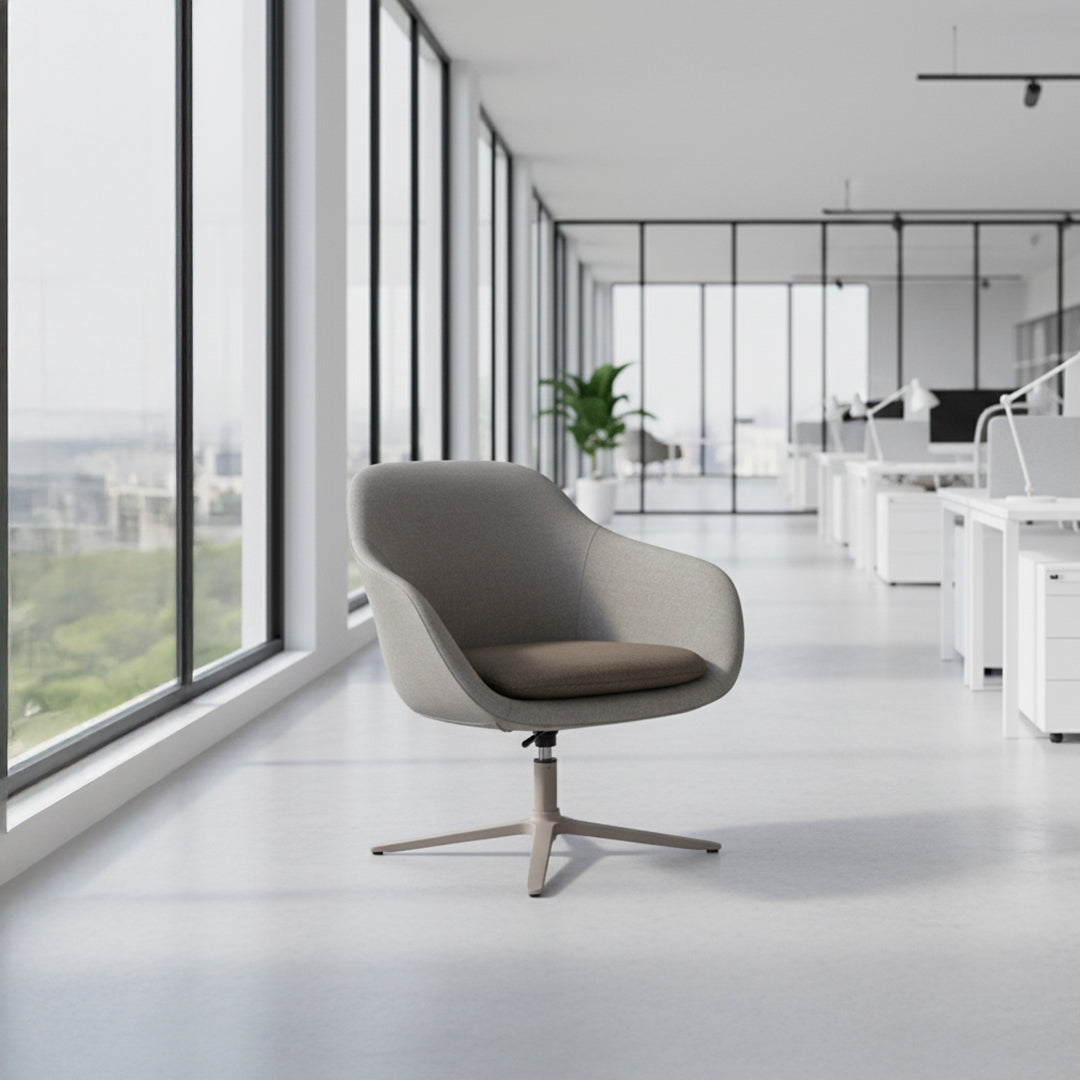 BEACON armchair HJD/YY-045/H-5280-2 with plush fabric upholstery and modern design, shown in a cozy living room setting.