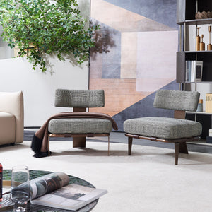 BEACON Capri Lounge Chair in brown with cushioned seat and modern design, ideal for relaxing indoor or outdoor spaces.