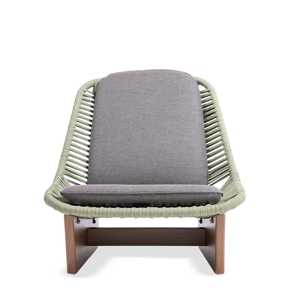 Beacon Clogs lounge armchair with seat and back cushions, featuring modern design and plush upholstery.