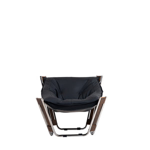 Black Cocoon Lounge Chair by BEACON, modern ergonomic lounge chair with a cozy, rounded design and plush cushioning.