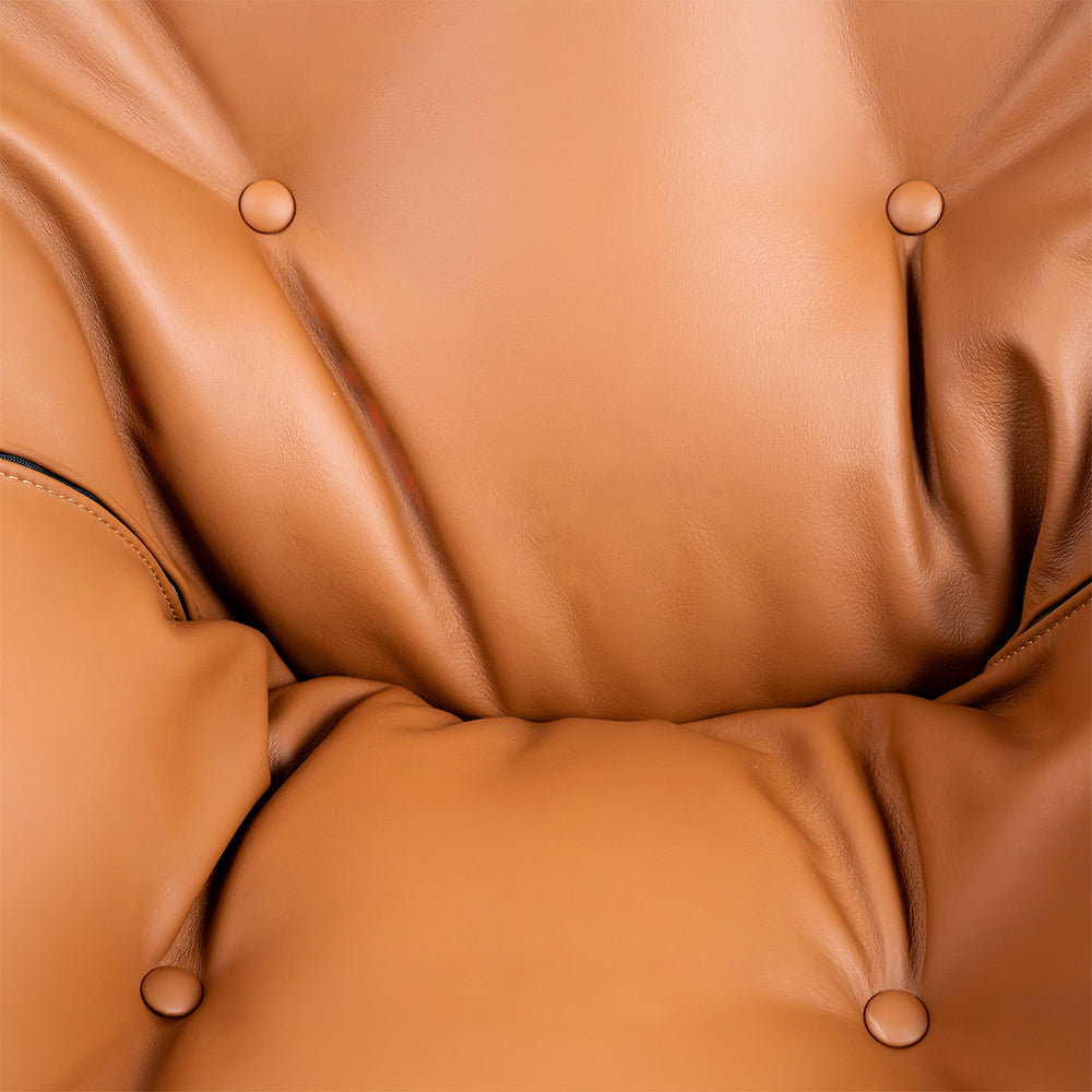 Brown BEACON Cocoon Lounge Chair PS-A179 with rounded, cozy design perfect for relaxing seating.