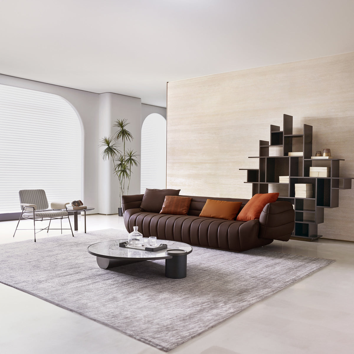 BEACON Desert Lounge Chair AMBO DY8081 with plush cushioning and modern design, perfect for relaxing outdoor spaces.