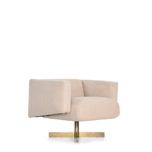 Beige Era armchair by HOMAGE KOLTUK featuring a modern design and plush fabric, perfect for stylish living rooms.