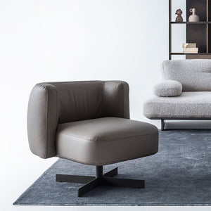 HOMAGE KOLTUK Foresta armchair with wooden legs and plush fabric upholstery, modern design for living room seating