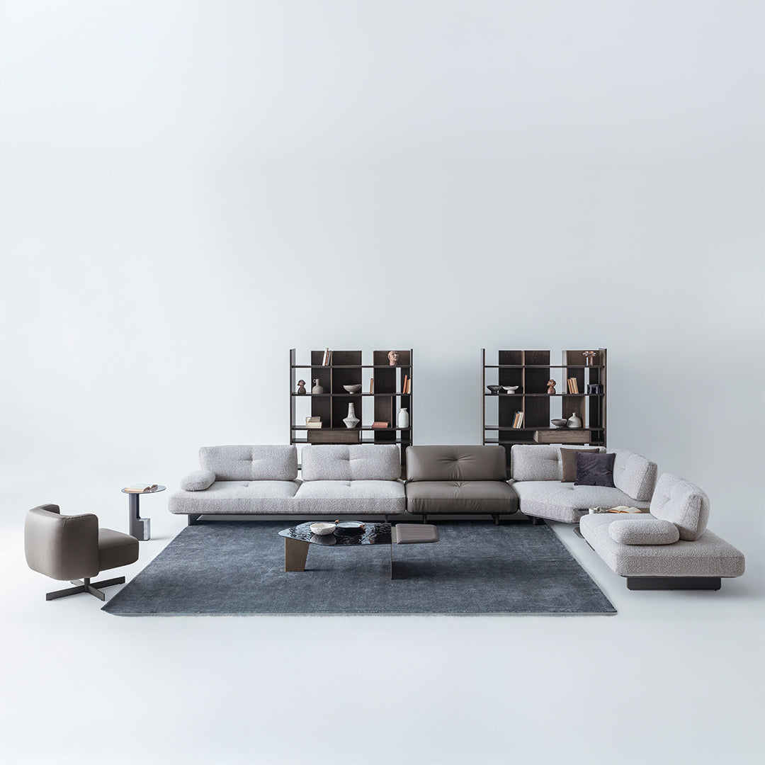 HOMAGE KOLTUK Foresta armchair with wooden legs and fabric upholstery, modern design for living room decor.