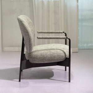 BEACON Haven Armchair PS-A154 with plush fabric upholstery and modern design, shown in a cozy living room setting.