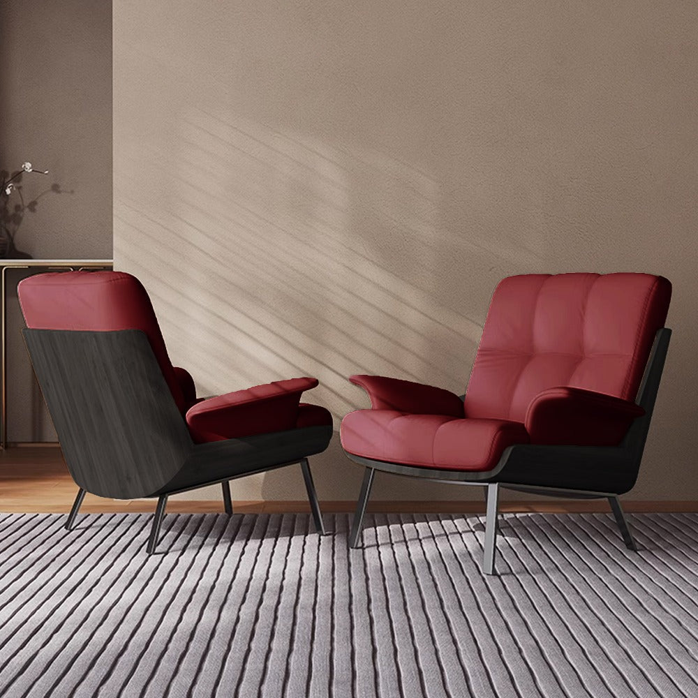 BEACON IXY-X732 leather lounge chair with a headrest, featuring a modern design and plush upholstery for comfortable seating.