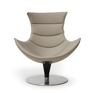 Beige JIATAI swivel lounge chair by BEACON, modern design with a comfortable, cushioned seat and sleek metal base.