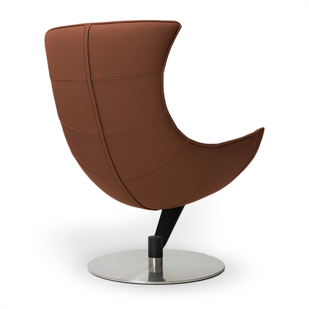 BEACON JIATAI swivel lounge chair F-2039 in clay color, modern and comfortable lounge chair with swivel base.