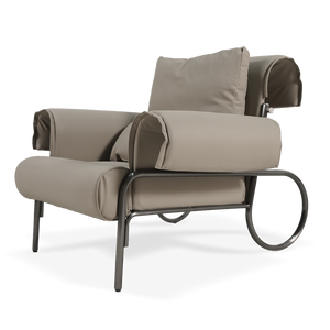 BEACON Leisure Lounge Chair LC070 with cushioned seat and modern design, perfect for relaxing living room or patio.