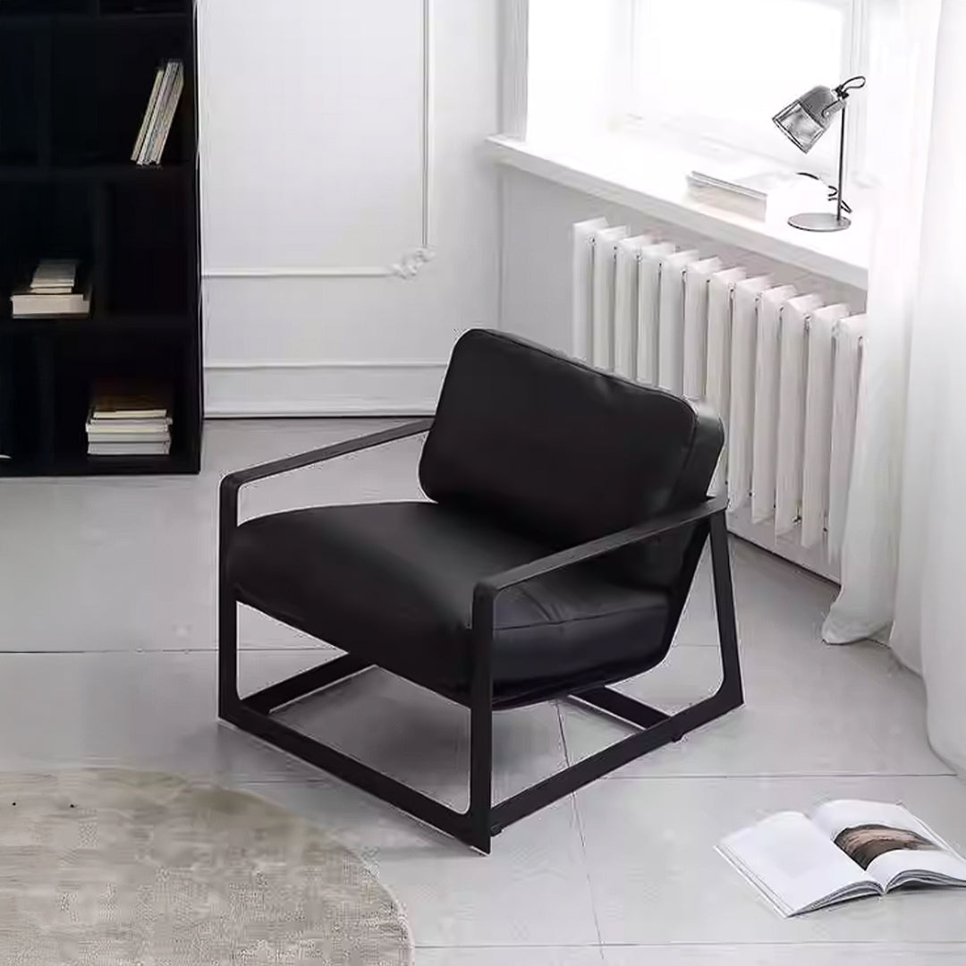 Black Lille Lounge Chair LC008 by BEACON, with sleek modern design and comfortable upholstered seating.