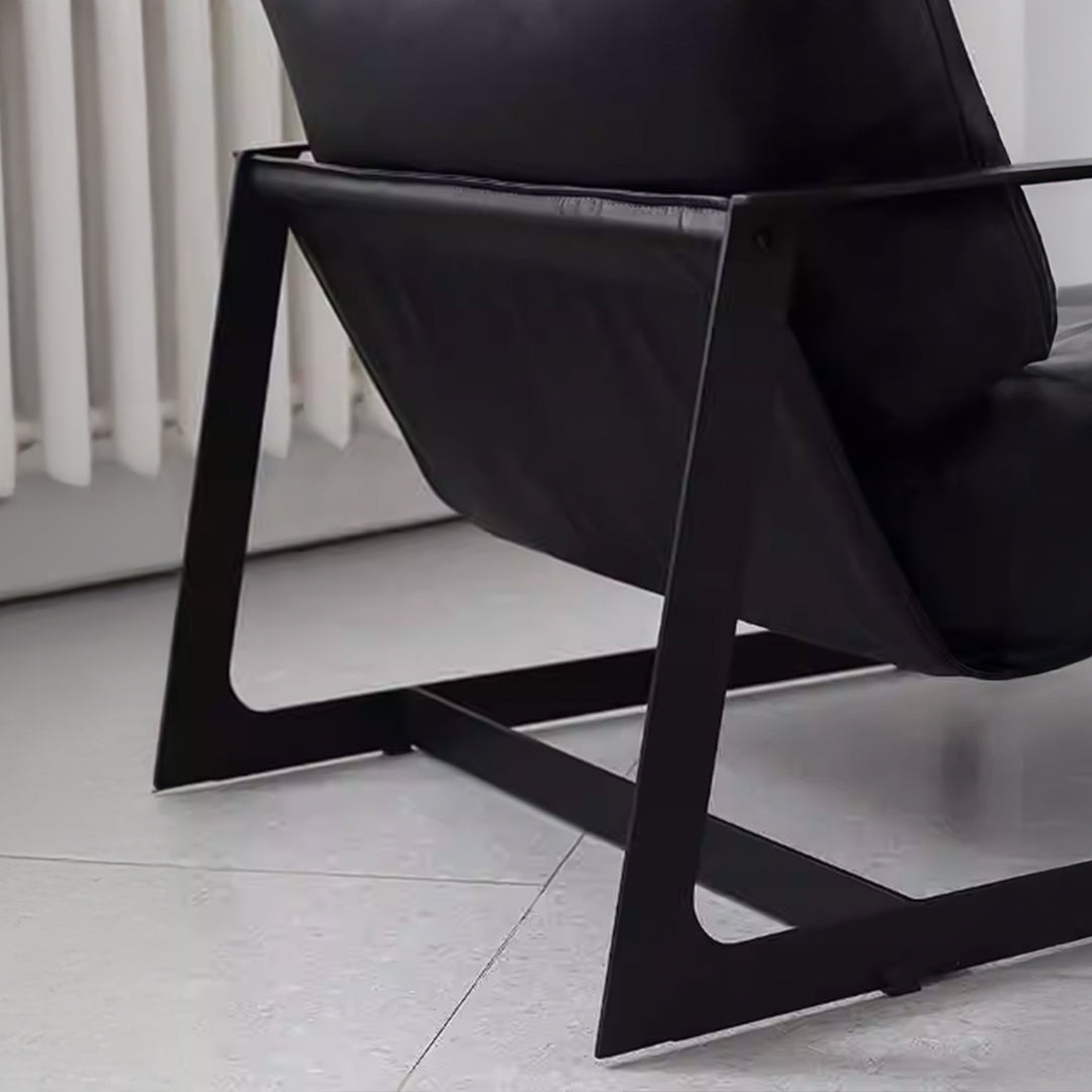 Black Lille Lounge Chair LC008 by BEACON, showcasing a modern, comfortable lounge chair with sleek design and plush upholstery.