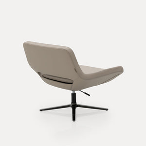 Beige lounge chair from BEACON model H-5146 with cushioned seat and modern design, ideal for living room or lounge area.