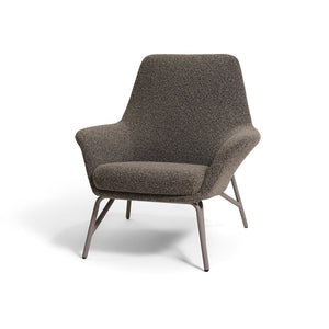 Grey BEACON Lounge Chair H-5180 with modern design, featuring cushioned seat and backrest for comfortable relaxation.
