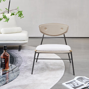 Beige BEACON lounge chair MLL-A100 with modern design and cushioned seat, ideal for living room relaxation.