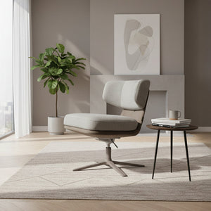 BEACON Luna Lounge Chair HJD-5278 with soft fabric upholstery and modern design, perfect for stylish relaxation.