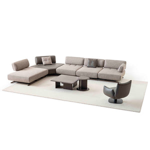 YOL LIVING Mila Amara Armchair with plush upholstery and modern design, featuring a cozy seat and stylish wooden legs.