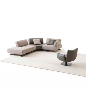 YOL LIVING MILA Amara armchair with plush fabric upholstery and modern design, featuring a comfortable, stylish seating option.