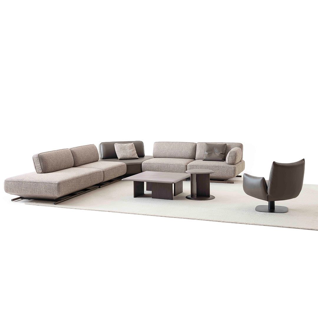 YOL LIVING MILA Amara armchair with plush fabric upholstery and modern design, showcasing a cozy, stylish seating option.