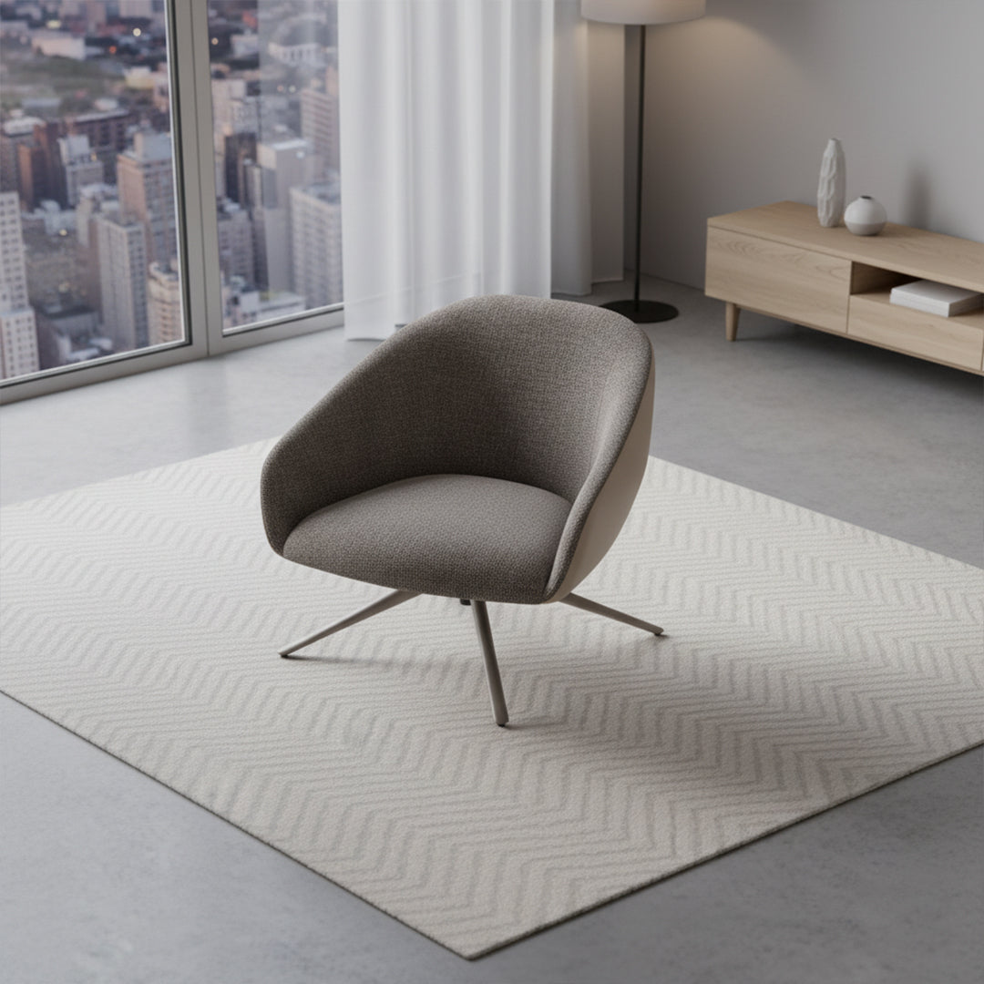 BEACON WZDDG Milo Leaf-L4SM-2 armchair with green leaf-patterned upholstery, modern design, and comfortable seating.