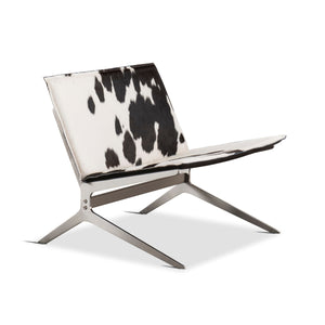 Mustang Cowhide Lounge Chair LC060 -  Lounge Chairs - ebarza Furniture UAE | Shop Modern Furniture in Abu Dhabi & Dubai - مفروشات ايبازرا في الامارات | تسوق اثاث عصري وديكورات مميزة في دبي وابوظبي